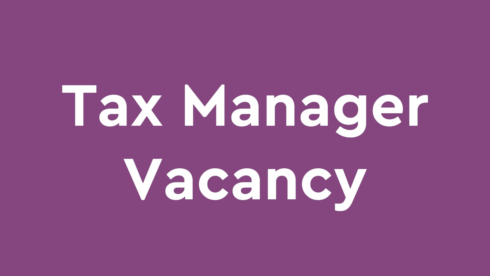 CRITCHLEYS CAREERS: Tax Manager Job